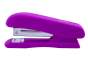 Степлер пластиковый, RUBBER TOUCH, 20 л., (скобы №24; 26), 127х54х33 мм, фиолетовый