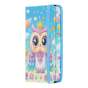 Книжка записна OWL на гумці, А7, 80 арк., клітинка., офсет крем., тв.лам.обл., блакитна, KIDS LINE