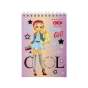 Блокнот на пружине сверху TOP GIRL, А6, 40 л., карт.обл., KIDS Line 
