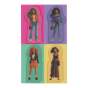 Закладки пластикові SUPER GIRL, з клейким шаром, 40x25 мм, 4 диз. по 20 арк.