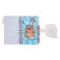 Блокнот на пружині збоку CAPYBARA, А6, 60 арк., клітинка, на липучці, асорті, KIDS Line