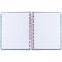 Блокнот на спирали твердая обкл., B6+, 120 л., кл., серый