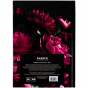 Книга записная твердая обл. А5, 96 л., клет., Crimson fleur