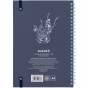 Блокнот на спирали карт. обл., А5, 80 л., кл.,OS,Blue garden