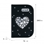 Пенал Kite 1 отд., 2 отв., без наполнения 622 Black&Silver