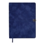 Щоденник недат. VELOUR, A5, синій, штуч.шкіра, 336 стор