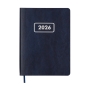 Щоденник датов. 2026 MEMORY, A5, синій, штуч.шкіра