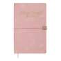 Щотижневик датов. 2026 VELOUR, A5, рожевий, штуч.шкіра