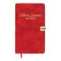 Щотижневик  датов. 2026 кишеньк. VELOUR , 85*153, червоний, штуч. шкіра