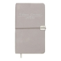 Щотижневик  датов. 2026 кишеньк. VELOUR, 85*153, світло-сірий, штуч.шкіра