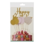 Набір топерів «Happy birthday» 10 шт, повітряні кульки, картон, для торта