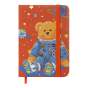 Книжка записна BEAR на гумці, А7, 80 арк., клітинка., офсет крем., тв.лам.обл., помаранчева, KIDS LINE