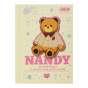 Блокнот BEAR TOY, А6, 64 арк., клітинка, тв. обл., мат. ламін.+лак, ,бежевий, KIDS Line