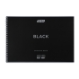 Альбом для малювання BLACK, А4, 20 арк., 120 г/м2, на пружині, чорний, KIDS Line