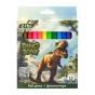Фломастери, 12 к., DINO, KIDS Line