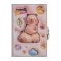 Блокнот 3D із замком CAPYBARA, 145 х 210 мм, 80 арк., клітинка, Soft PU обкладинка, асорті, KIDS Line