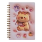 Блокнот на пружині збоку CAPYBARA, 145х210 мм, 80 арк., клітинка, асорті, KIDS Line