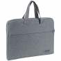 Сумка для документів текстильна А4, 1 відділ, світло-сіра