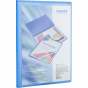 Дисплей-книга с карманом, А4, 20 файлов, прозрачная синяя