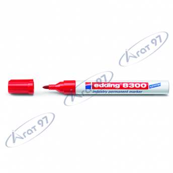 Маркер Industry Permanent e-8300, 1.5-3 мм, круглый, красный