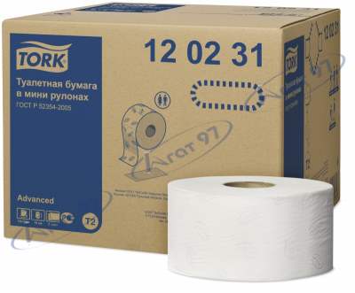 Tork Advanced туалетная бумага в мини-рулонах