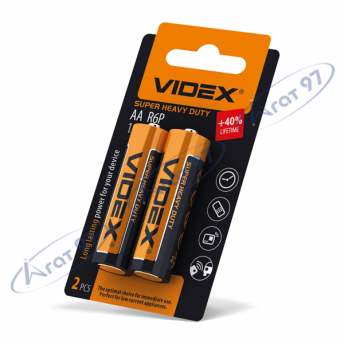 Батарейка солевая Videx R6P/AA 2шт SMALL BLISTER
