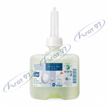 Жидкое мыло-шампунь люкс для тела и волос мини Tork Premium
