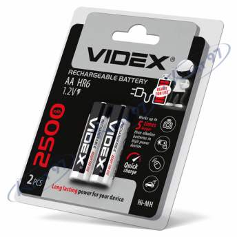 Аккумуляторы Videx HR6/AA 2500mAh double blister/2шт