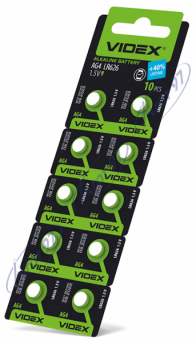  Батарейка часовая Videx AG 4/LR626 BLISTER CARD 10 шт