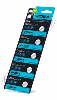 Батарейка литиевая Videx CR1220 5шт BLISTER CARD