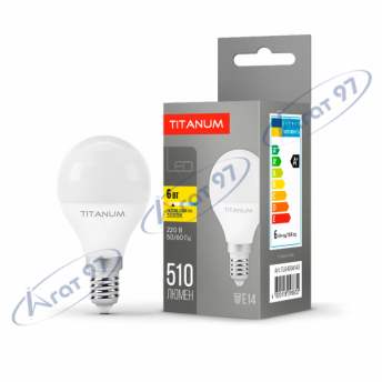 LED лампа TITANUM G45 6W E14 3000K