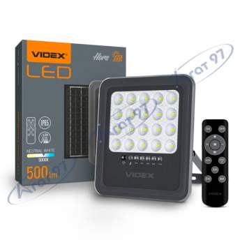LED прожектор автономний VIDEX 500Lm 5000K