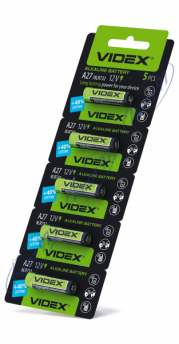 Батарейка щелочная Videx А27 5шт BLISTER CARD