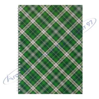 Зошит для нотаток SHOTLANDKA, А4, 48 арк., клітинка, картонна обкладинка, зелений