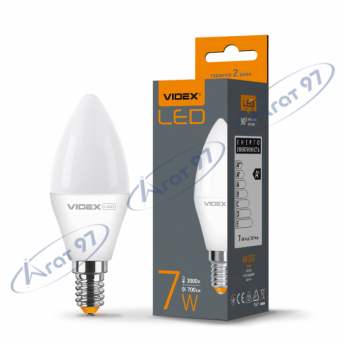 LED лампа VIDEX  C37e 7W E14 3000K