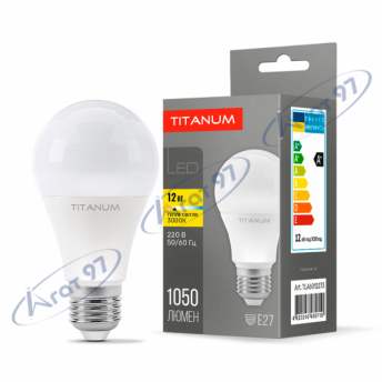 LED лампа TITANUM A60 12W E27 3000K