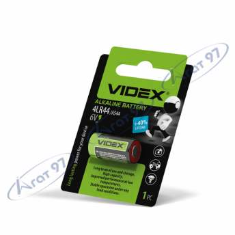 Батарейка лужна Videx 4LR44/A544  1шт BLISTER