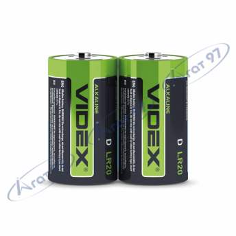 Батарейка лужна Videx LR20/D 2шт SHRINK