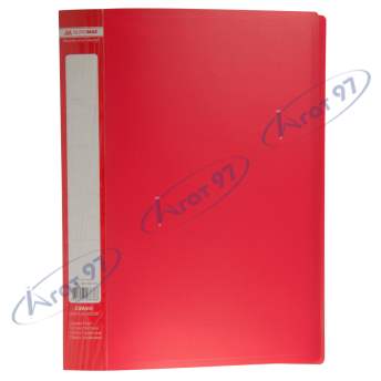 Папка пластикова з 30 файлами, JOBMAX, А4, червона