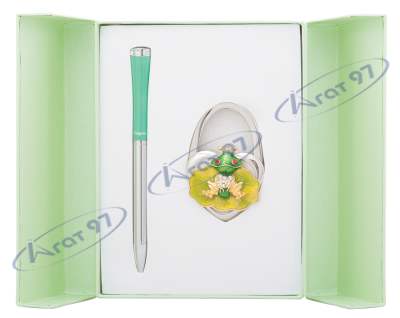 Набір подарунковий "Fairy Tale": ручка (Ш) + гачок д/ сумки, зелений