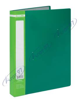 Папка пластиковая с 60 файлами, JOBMAX, А4, зеленая