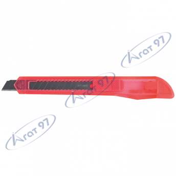 Нож канцелярский, JOBMAX, 9 мм, с механическим фиксатором лезвий, пластиковый корпус