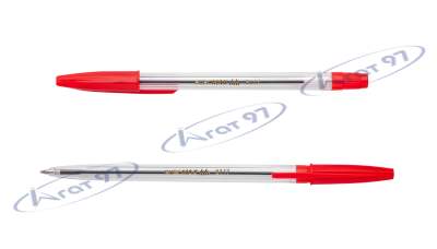 Ручка шариковая CLASSIC (тип "корвіна"), 0,7 мм, пласт.корпус, красные чернила