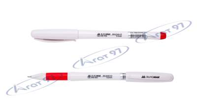 Ручка гелева SYMPHONY,  0,5 мм, гум. грип, червоні чорнила