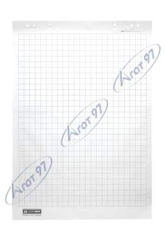 Блок паперу для фліпчартів, 64х90 см, клітинка, 10 арк., офсет 70 г/м2, карт.коробка