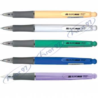 Ручка шариковая автоматическая SOLID, 0,7 мм, пласт.корпус, рез.грип, синие чернила