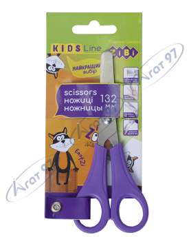 Ножницы детские 132мм, для левши, фиолетовый, KIDS Line