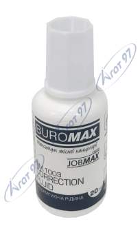 Корректирующая жидкость с кисточкой, JOBMAX, 20 мл