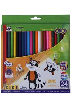 Кольорові олівці, 24 кольорів, KIDS Line