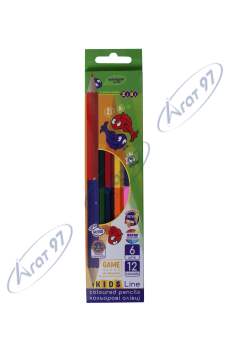 Кольорові олівці Double, 6 шт. (12 кольорів), KIDS Line